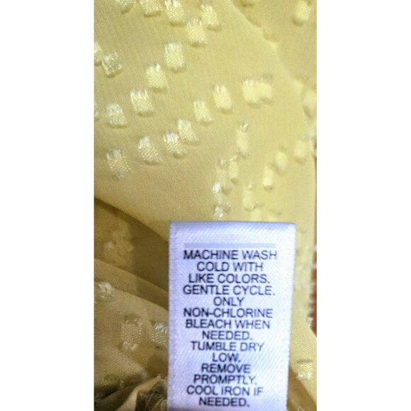 Est 1946 Women's Sheer Blouse Tunic Top Sunny Yellow Boho Spring Summer 18/20W - Picture 8 of 8